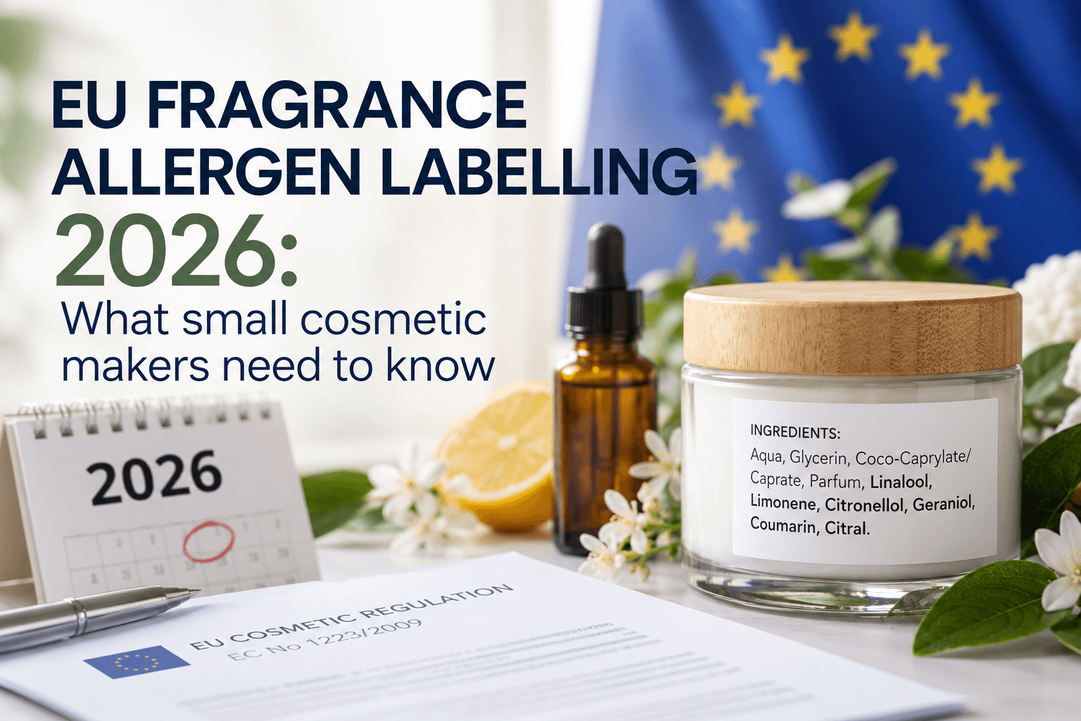 EU fragrance allergen labelling 2026: what small cosmetic makers need to know