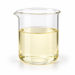 Pale yellow Ascorbyl Tetraisopalmitate liquid in a laboratory beaker on white