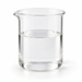 Clear Eutanol G liquid in a glass laboratory beaker on white