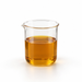 Amber PolyAquol VO4 liquid in a clear glass laboratory beaker on white